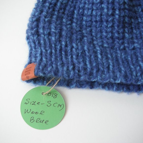 Hand Knitted Hat Toque Adult Size - S (M) Wool Unisex Color 018 Hand knit by me - Picture 9 of 9